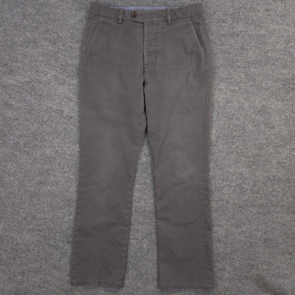 Gustin Stretch Chino Pants Mens 32X31 Graphite Washed Straight Fit Twill #100